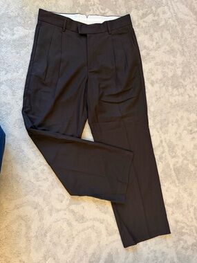 Mango Men's Brown Classic Tailored Dress Pants